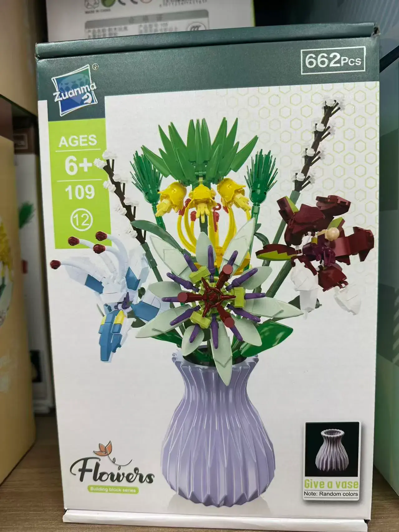 Zestaw klocków konstrukcyjnych Kwiaty w wazonie 662 pcs 6+