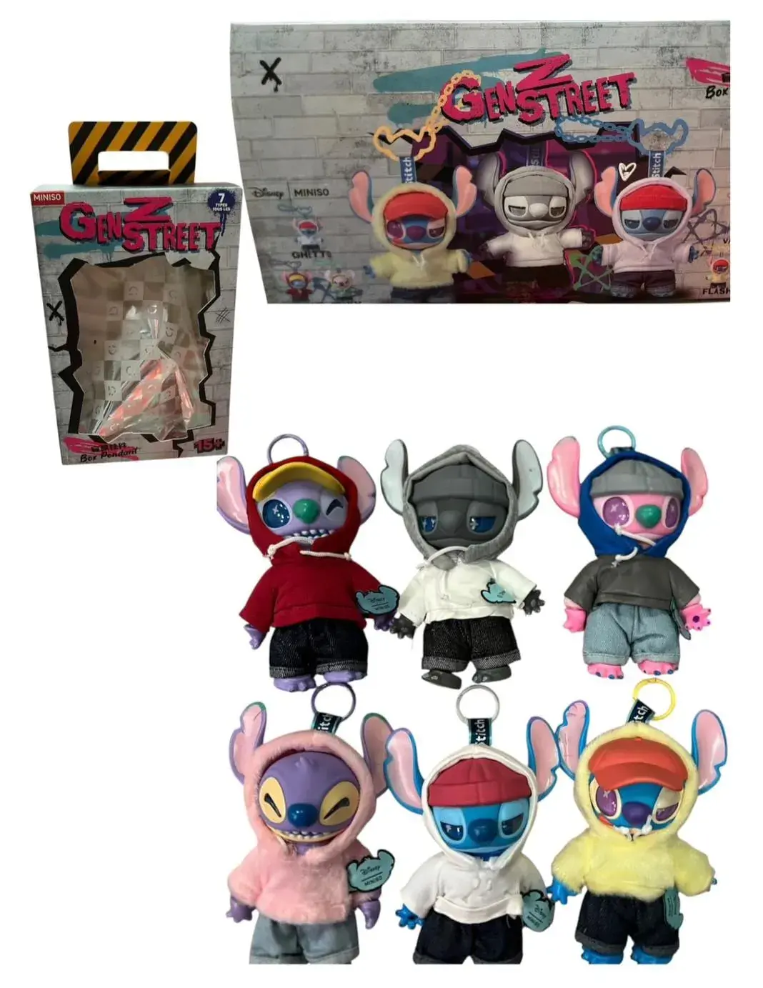 Zabawki Stitch Gen Z Street - figurki brelok 6 szt
