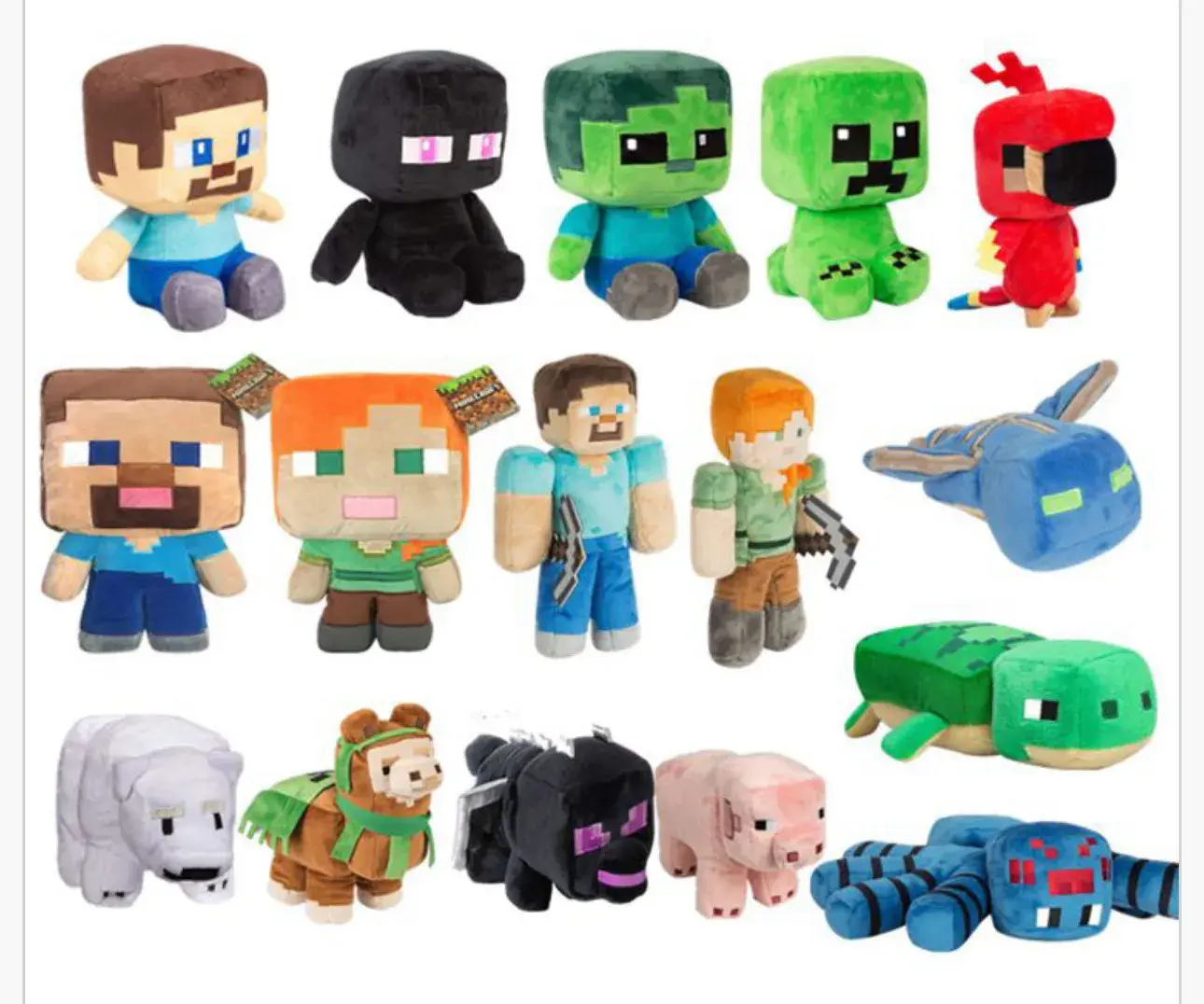 Maskotki Pluszowe Minecraft Zestaw Postaci
