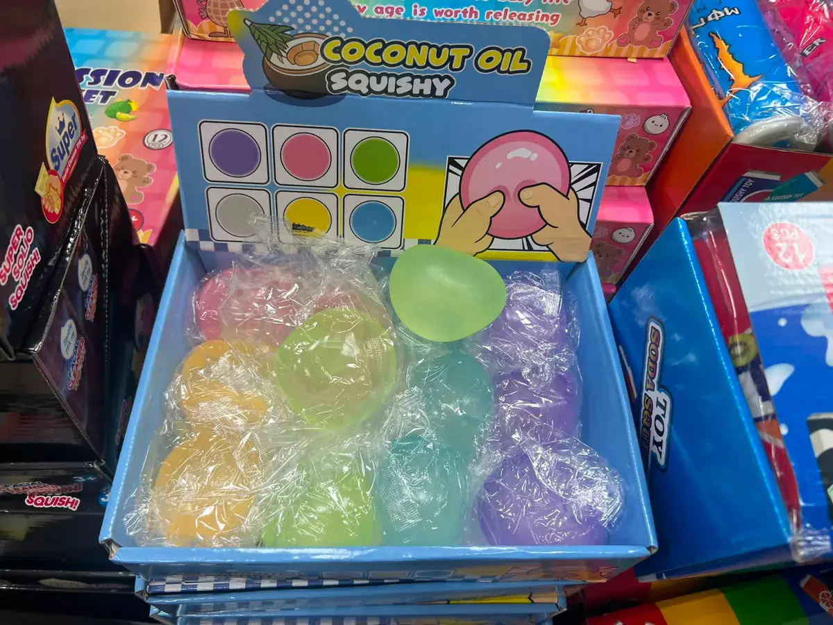 Kolorowe piłeczki Coconut Oil Squishy do ściskania 12 sztuk