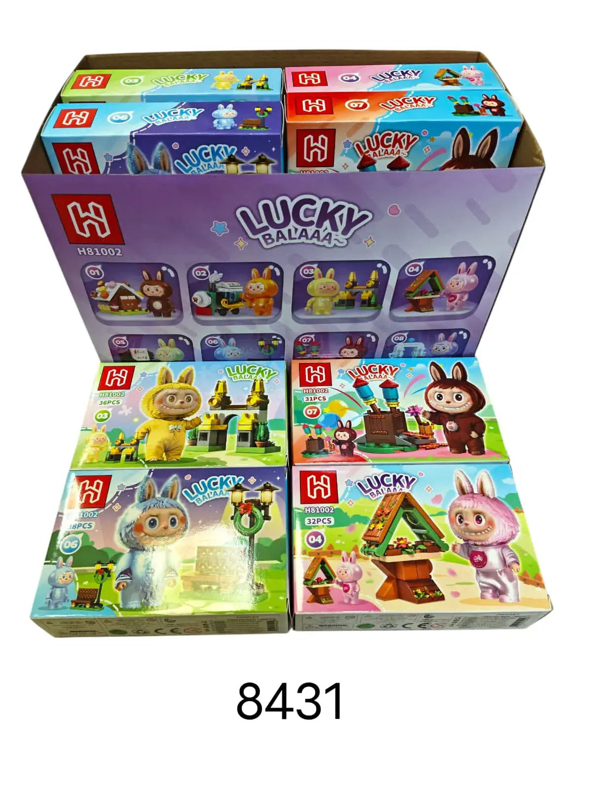 Zestaw klocków Lucky Balaa Hape 8431 Labubu
