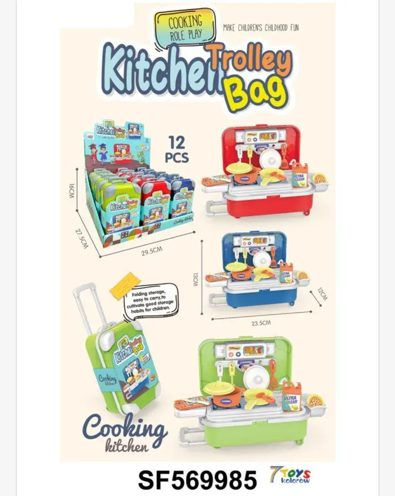 Zabawka Kitchen Trolley Bag - wózek kuchenny z akcesoriami