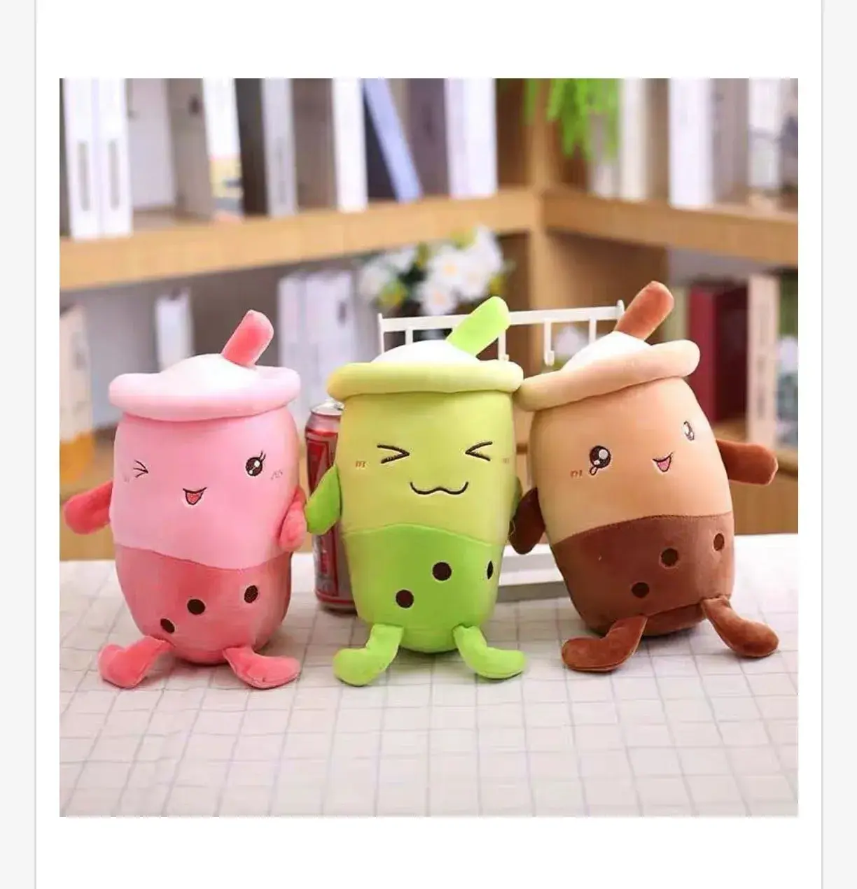 Brelok Maskotka Bubble Tea Różowy/Zielony/Brązowy