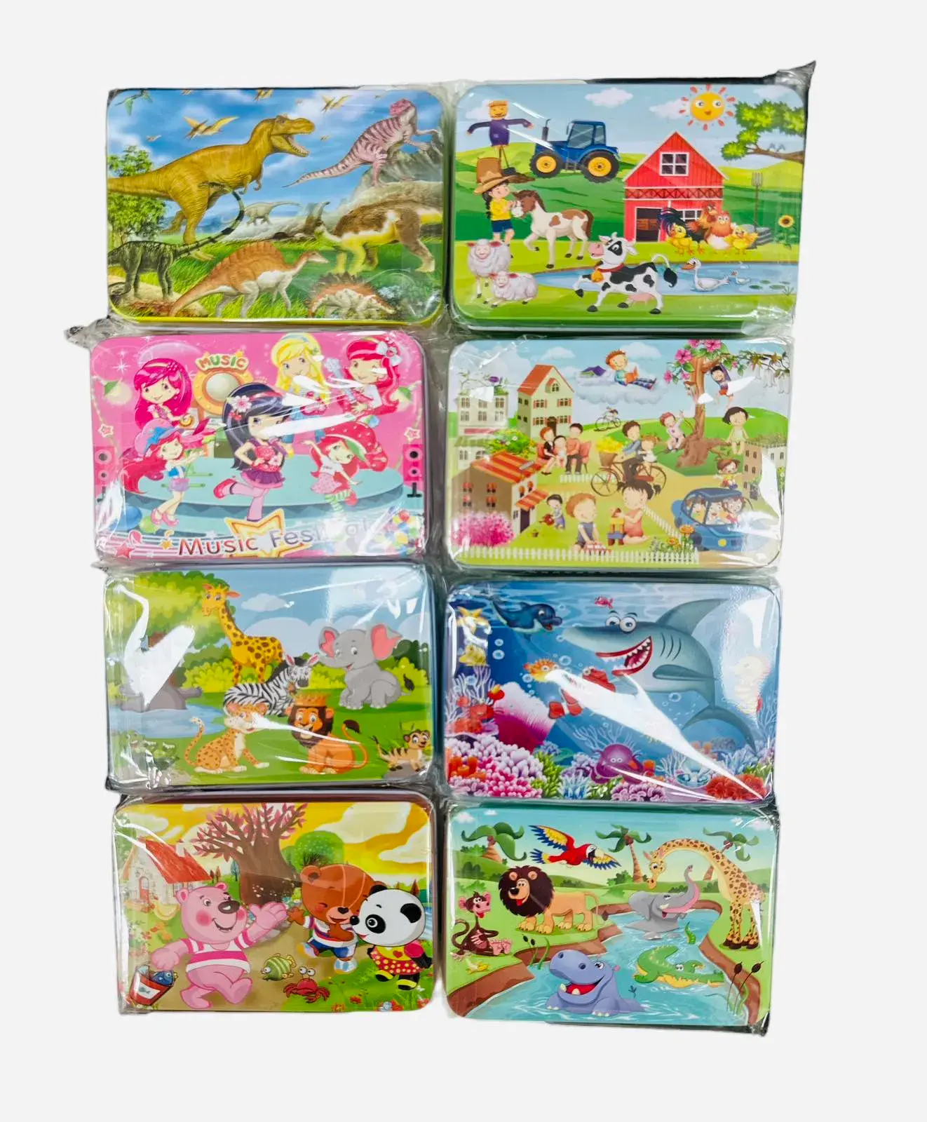 Zestaw 12 Puzzle DIY Mini w pudełkach z motywami zwierząt