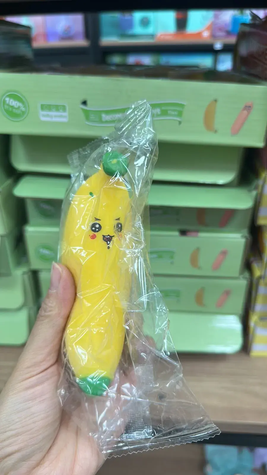 Zabawka Squishy Toys Gniotek Banan z Buzią, 12 szt.