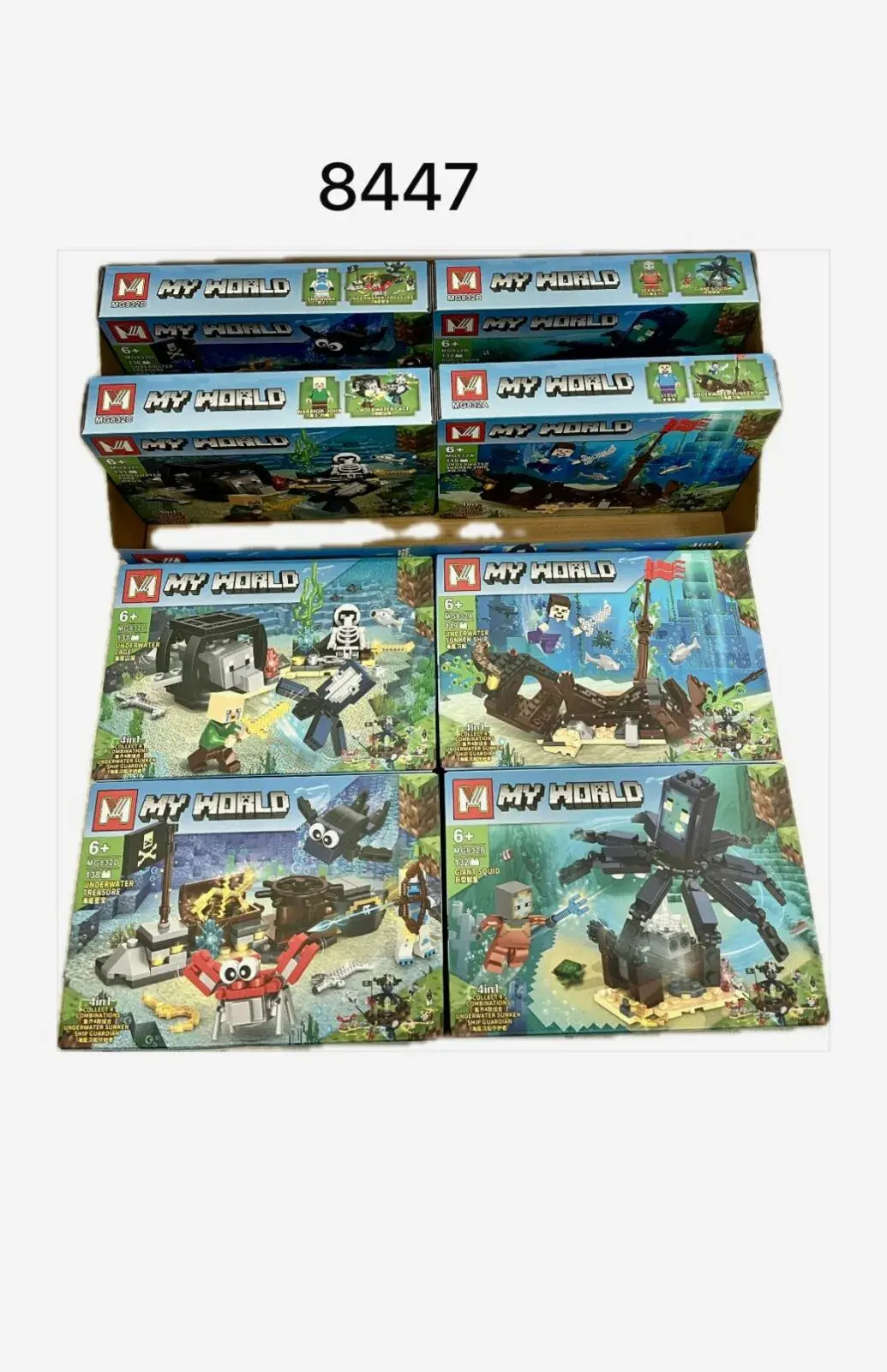 Klocki My World 8447 podwodny świat, zestaw 8 szt