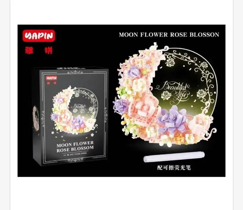 Zestaw klocków Moon Flower Rose Blossom 999PCS