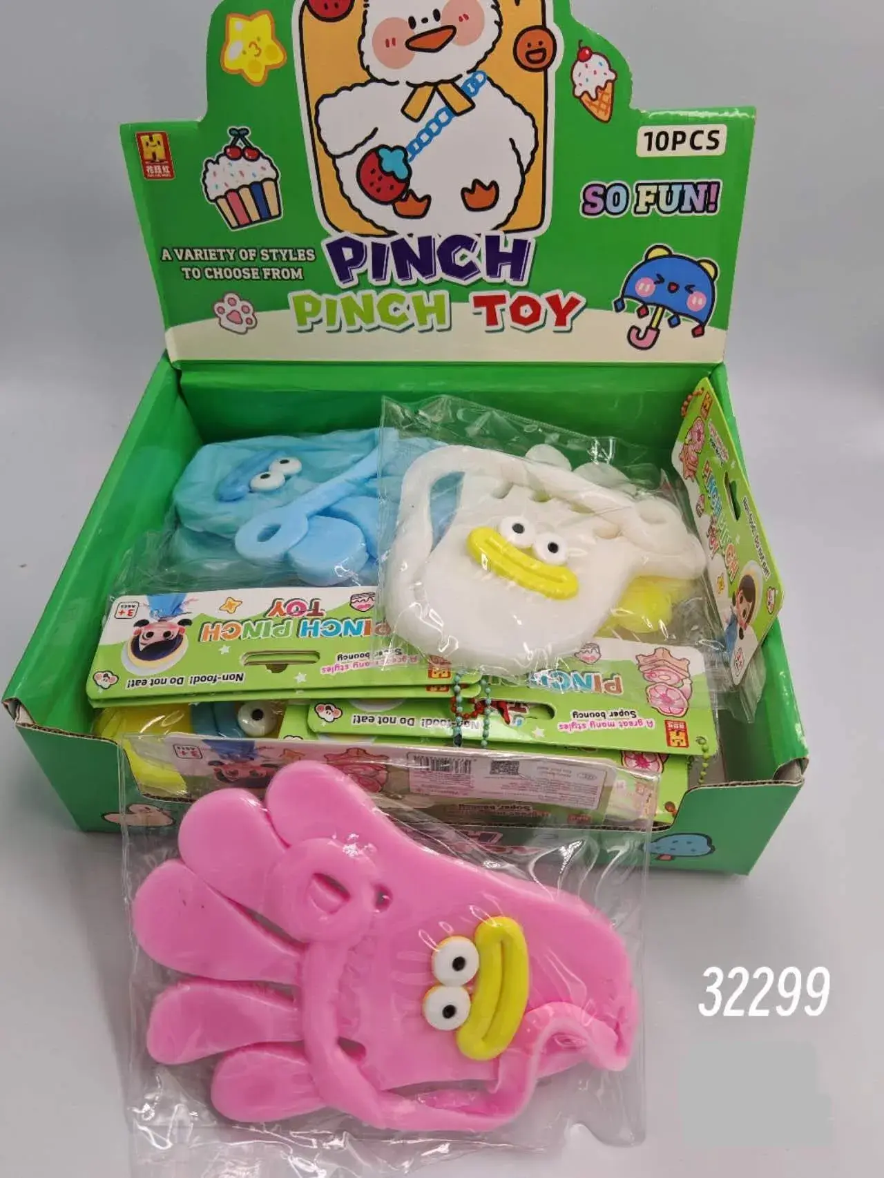 Zabawki Pinch Pinch Toy Gniotki Antystresowe 10 szt. Mix Kolorów