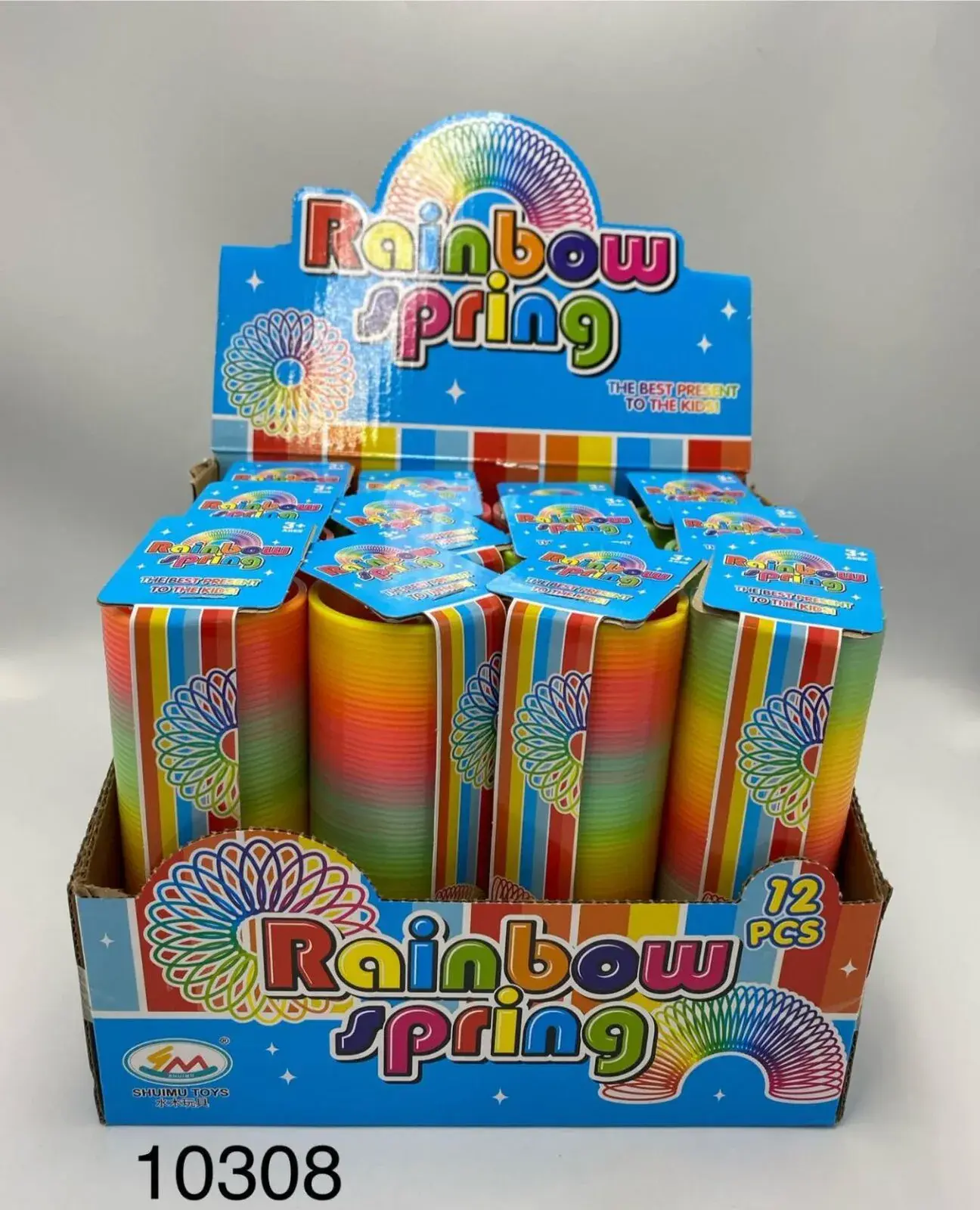 Zabawki Rainbow Spring - sprężynki tęczowe, 12 szt