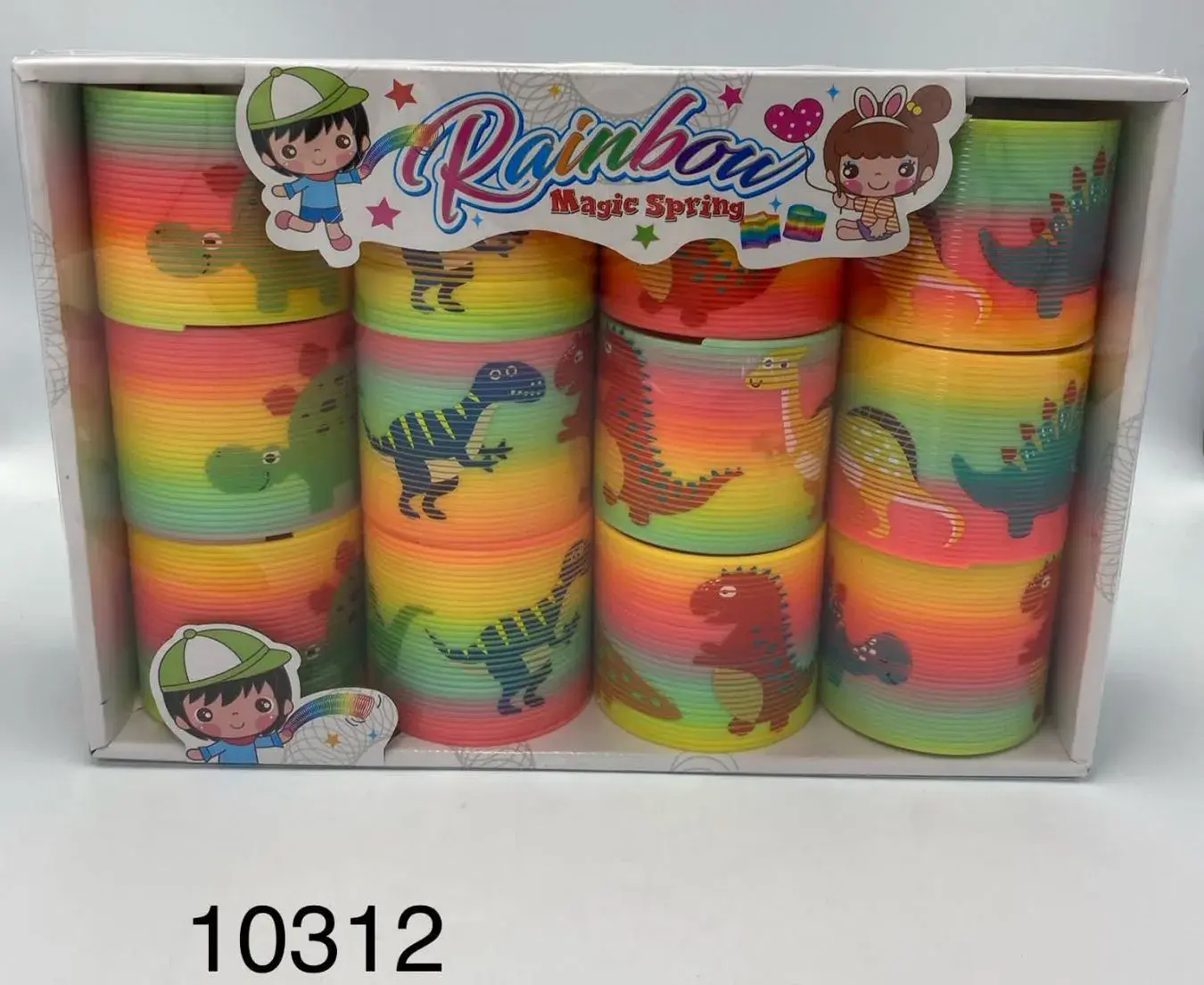 Zabawki Rainbow Magic Spring dinozaury tęczowe, 12 szt