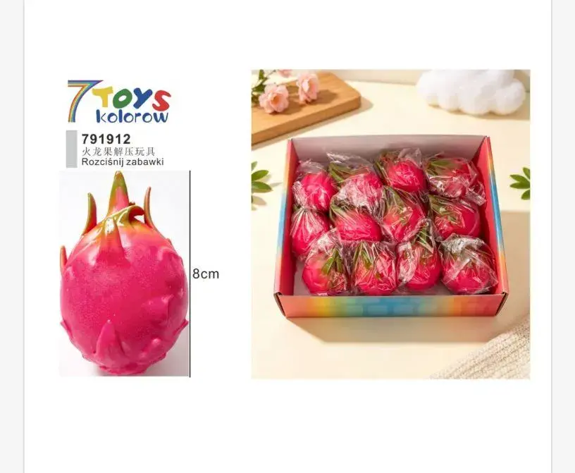 7 TOYS Kolorowa Antystresowa Smocza Owoc 8 cm