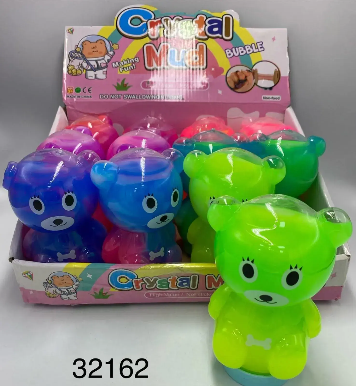 Zabawki Slime Crystal Bubble z misiem 12 szt
