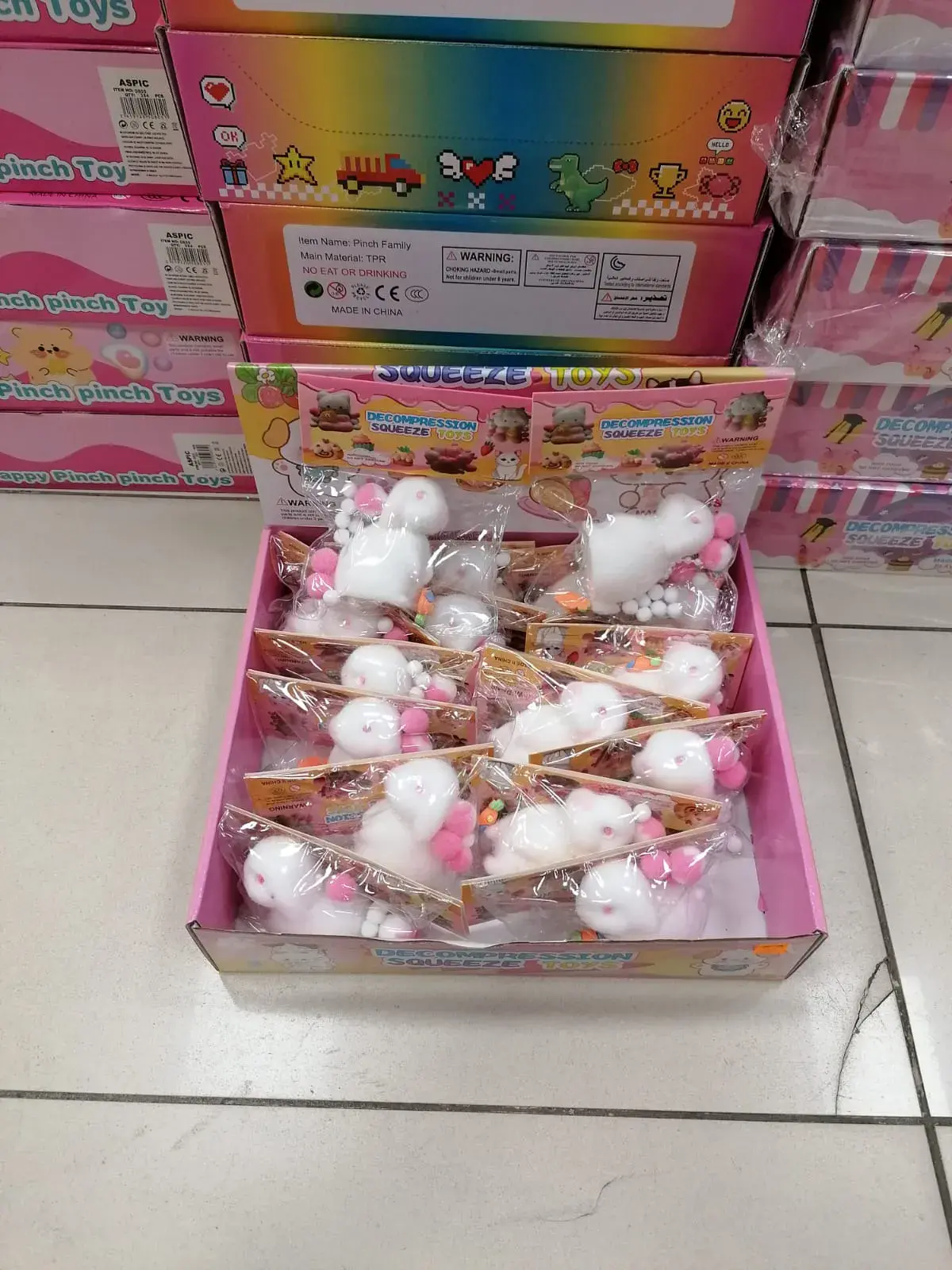Gniotki Squeeze Toy Squishy Króliczki Białe 16 szt