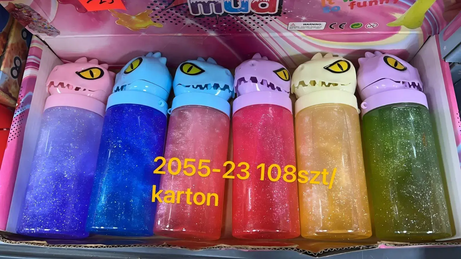 Zabawki Slime Pandowe w butelkach 6 kolorów