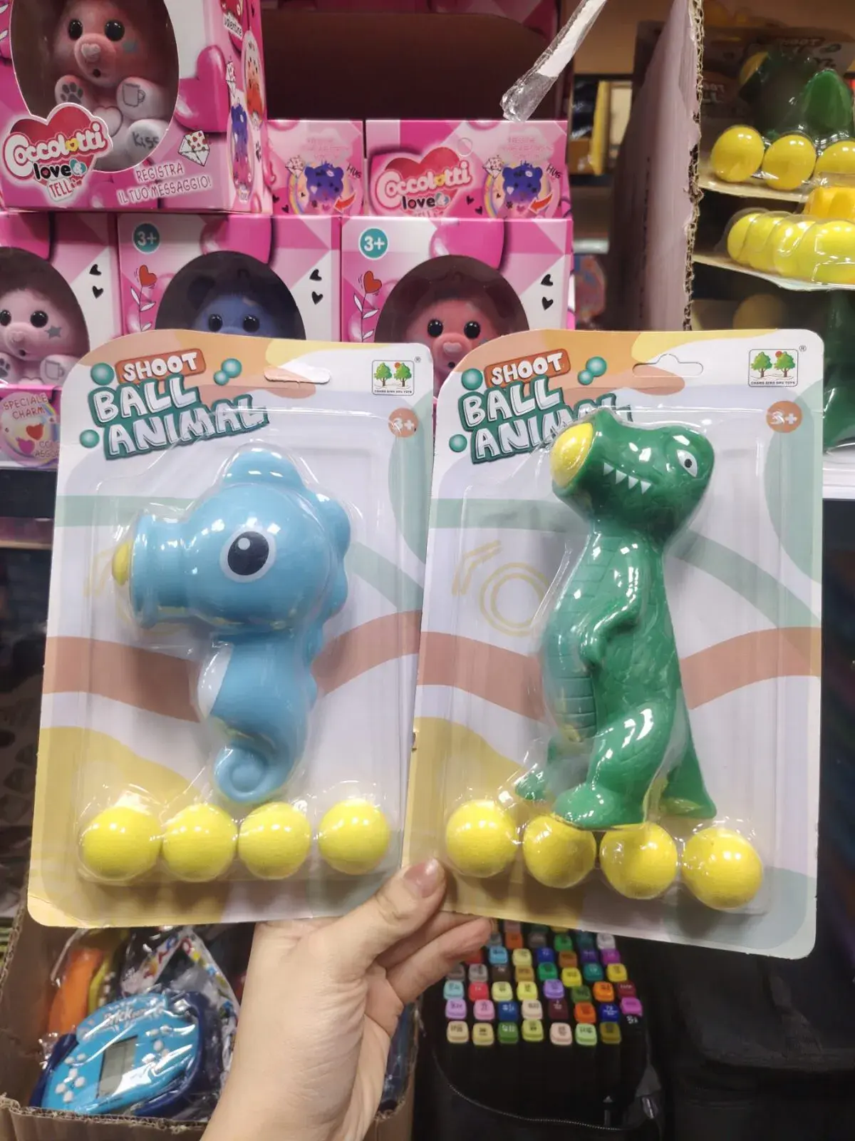 Zabawki Ball Animal - Hipopotam i Dinozaur, 2 szt.