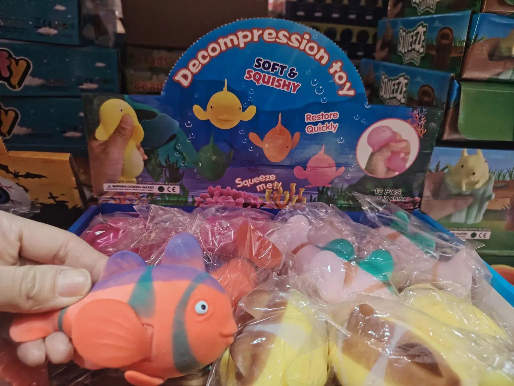 Gniotki Squeeze Toys Rybki Decompression Squishy Toy