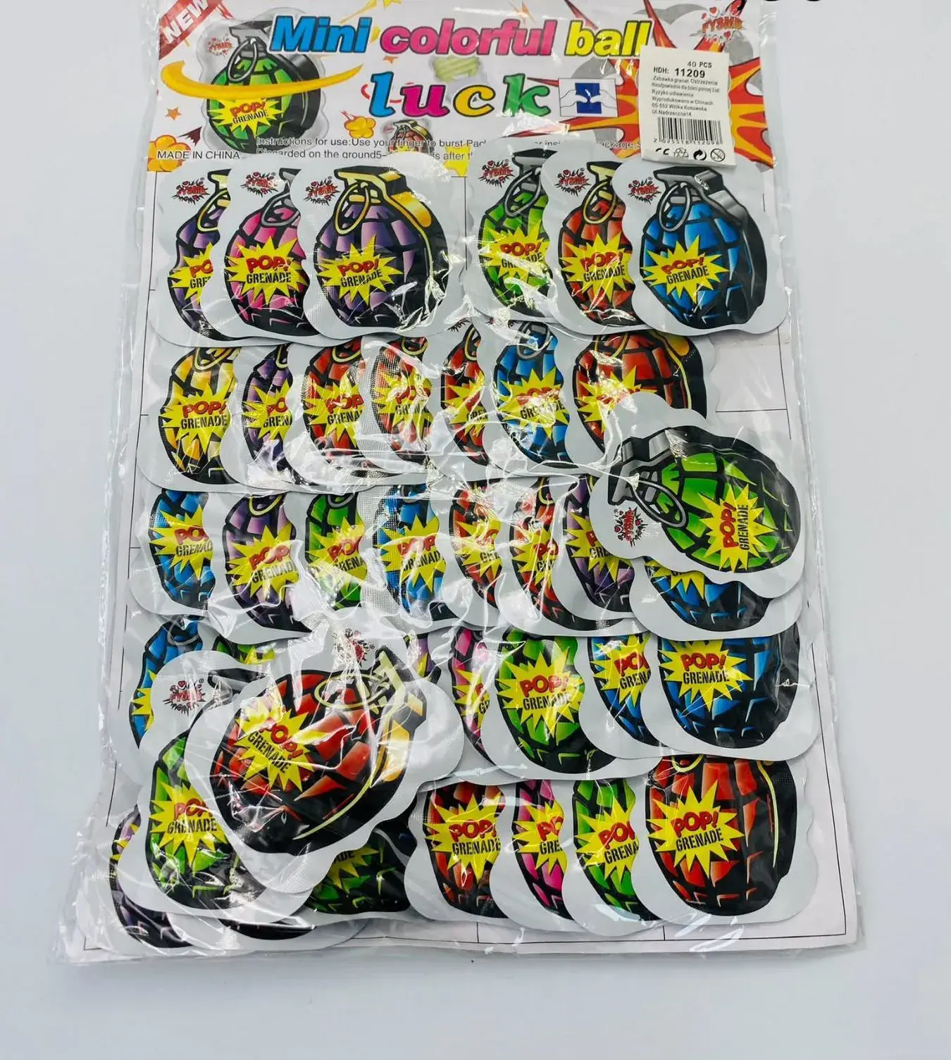 Zestaw Mini Kolorowe Granaty Lucky POP 6 szt