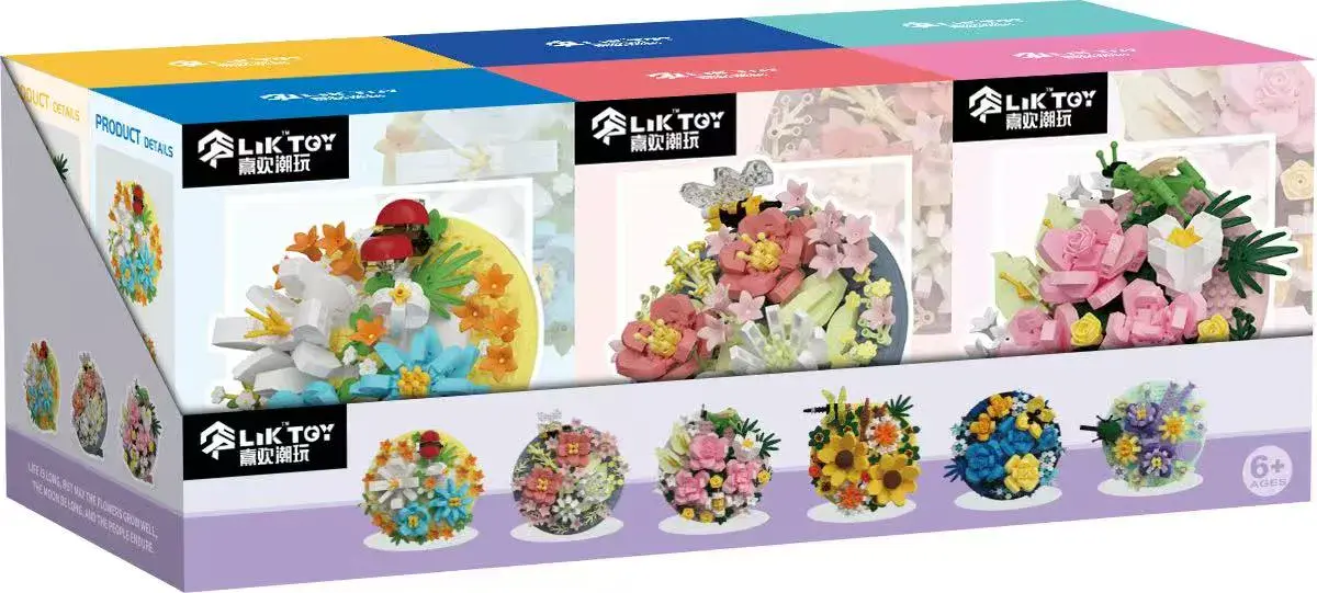 Klocki Kwiaty LITOYS Zestaw kwiatowy 6 szt