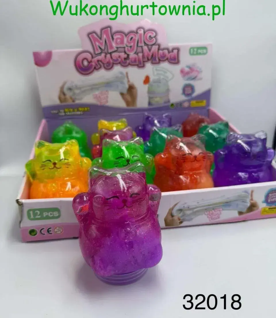 Slime Magic Crystal Mud Kotki Brokatowe 12 szt.