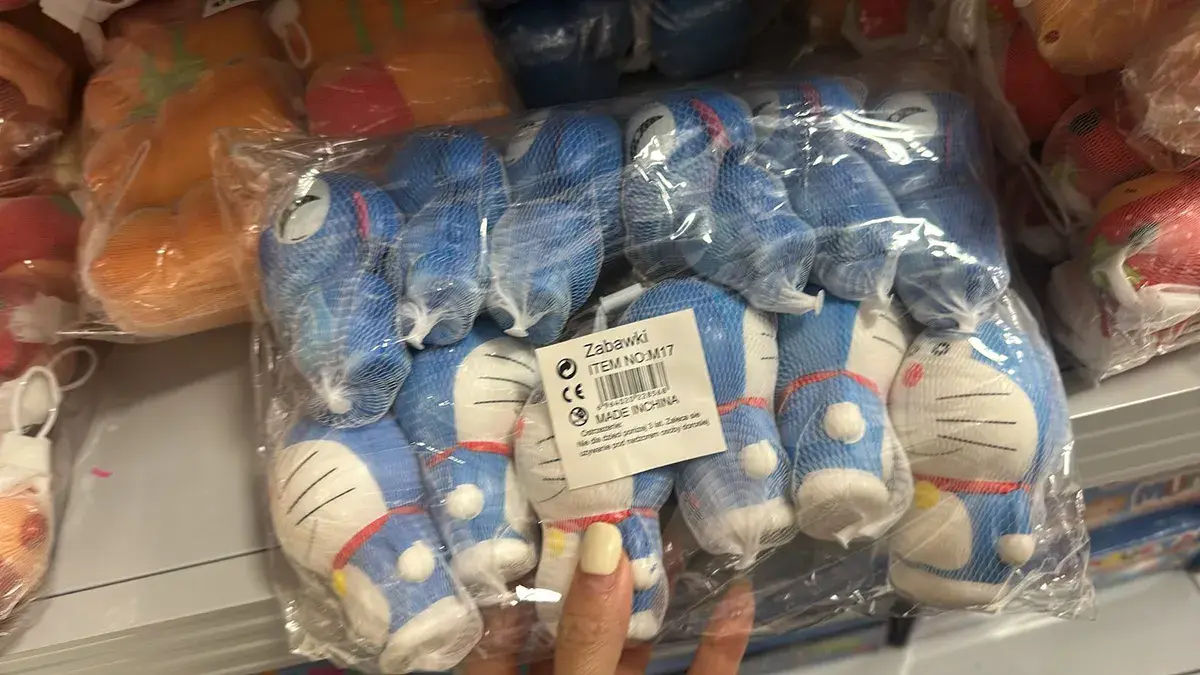 Gniotek Doraemon Niebieski Antystresowy Squeeze Toy 12 szt
