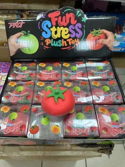 Antystresowa piłka pomidorowa Fun Stress Plush Toy czerwona