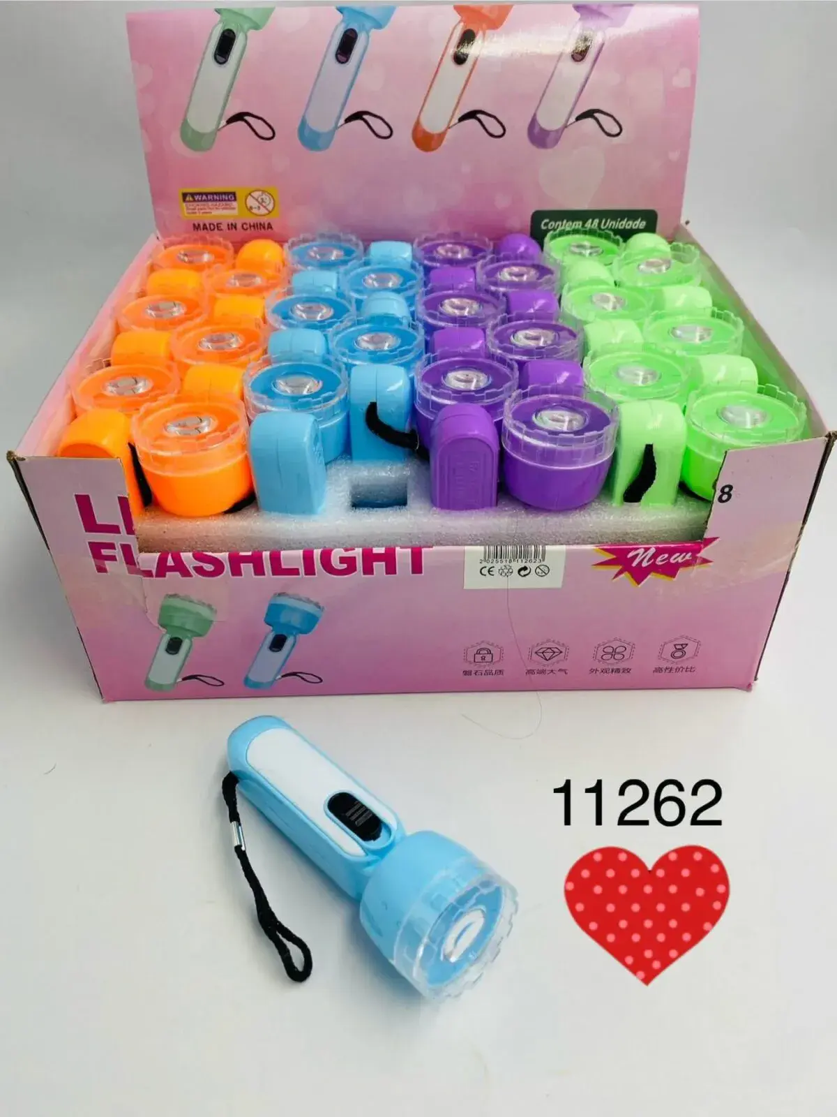 Mini Latarka Flashlight niebieska z brelokiem