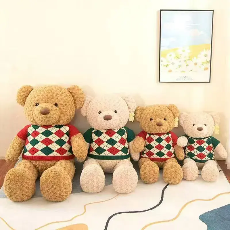 Maskotka Pluszowa Miś 100cm z Wzorzystym Swetrem