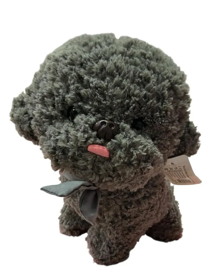 Maskotka pluszowa pies rasy Bichon szary