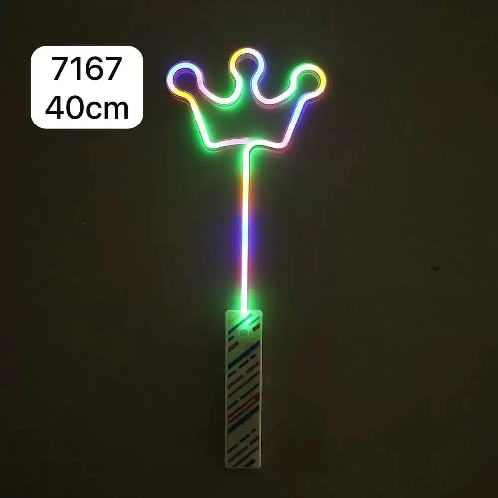 Różdżka LED z koroną 40cm wielokolorowa