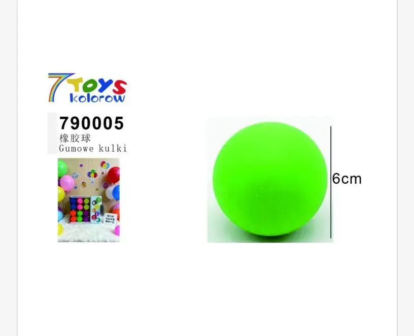Piłka Kauczukowa Kolorowa 6cm Guma 7Toys