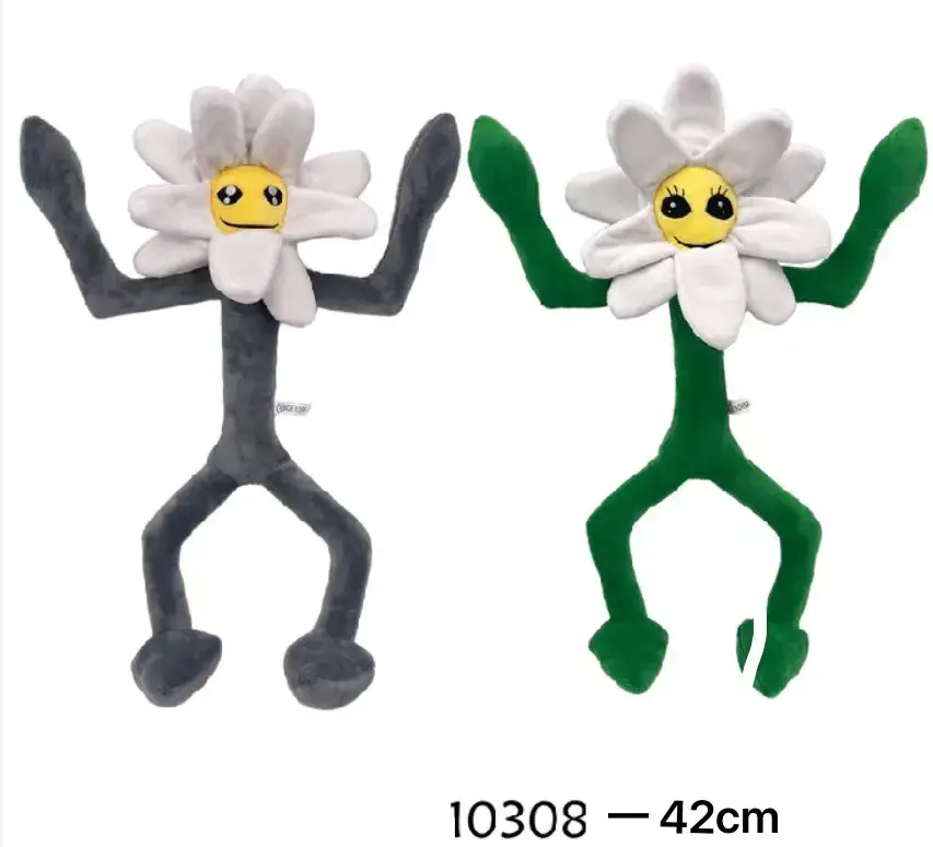 Maskotka Kwiatowa Szara i Zielona 42cm 10308