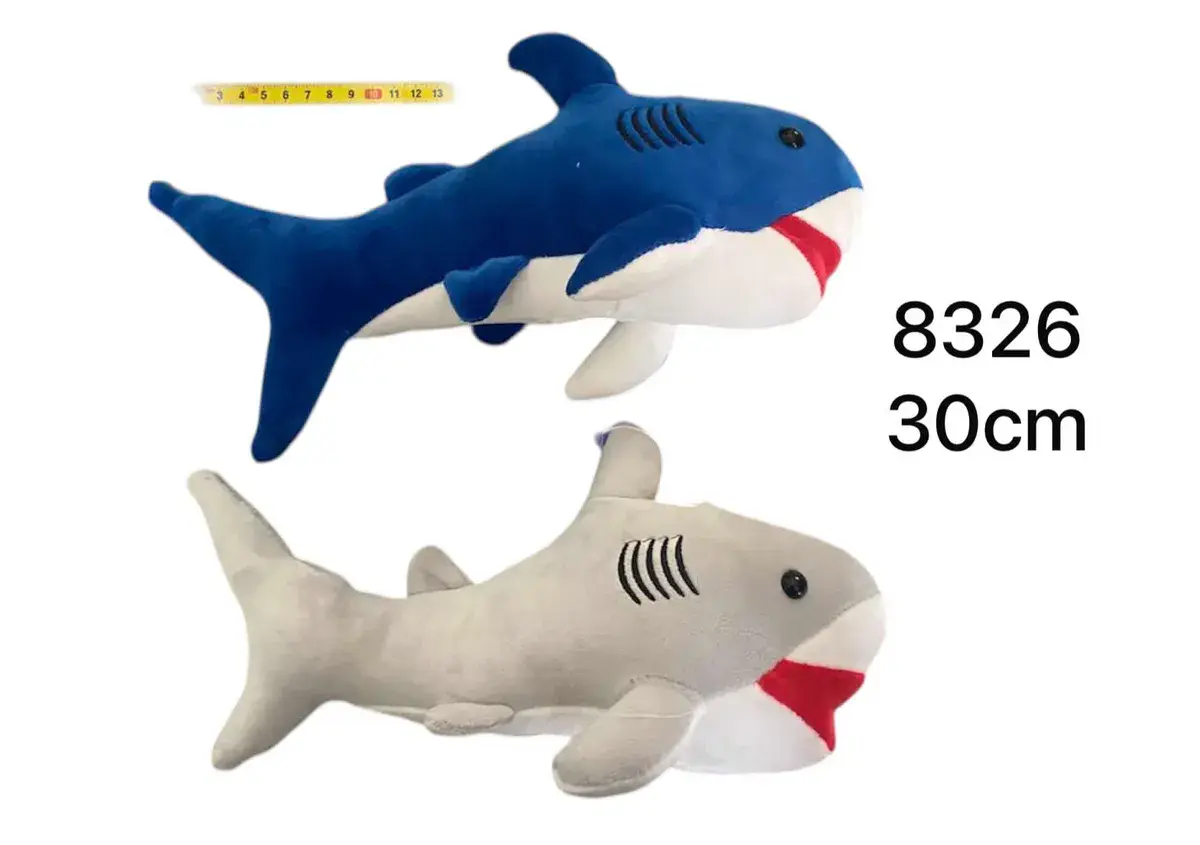 Pluszak Rekin Niebieski i Szary 30cm