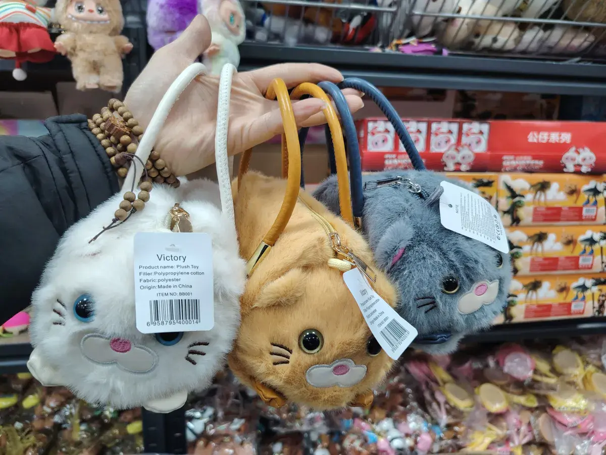 Victory Plush Toy Kotek Biały Szary Brązowy