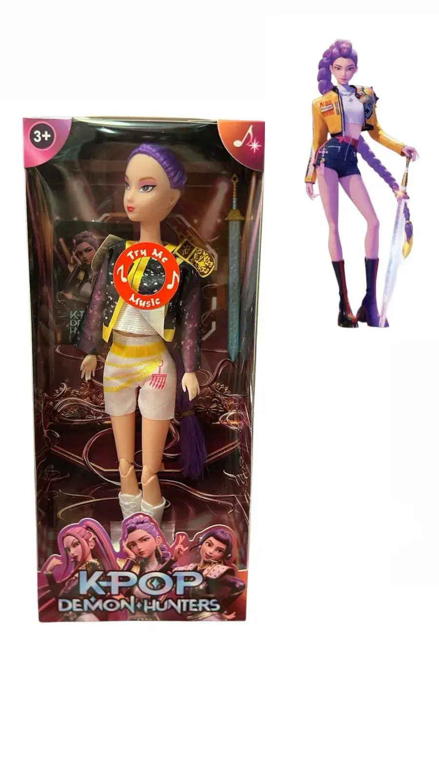 Lalka Kpop Demon Hunters fioletowa 3+