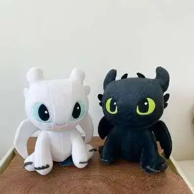 Maskotka Pluszowa Toothless 30cm Biały i Czarny