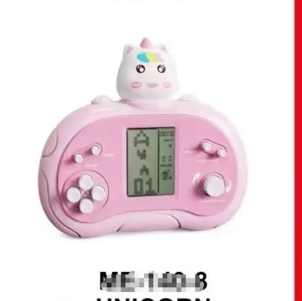 Konsola do gier dla dzieci Jednorożec Różowa Retro