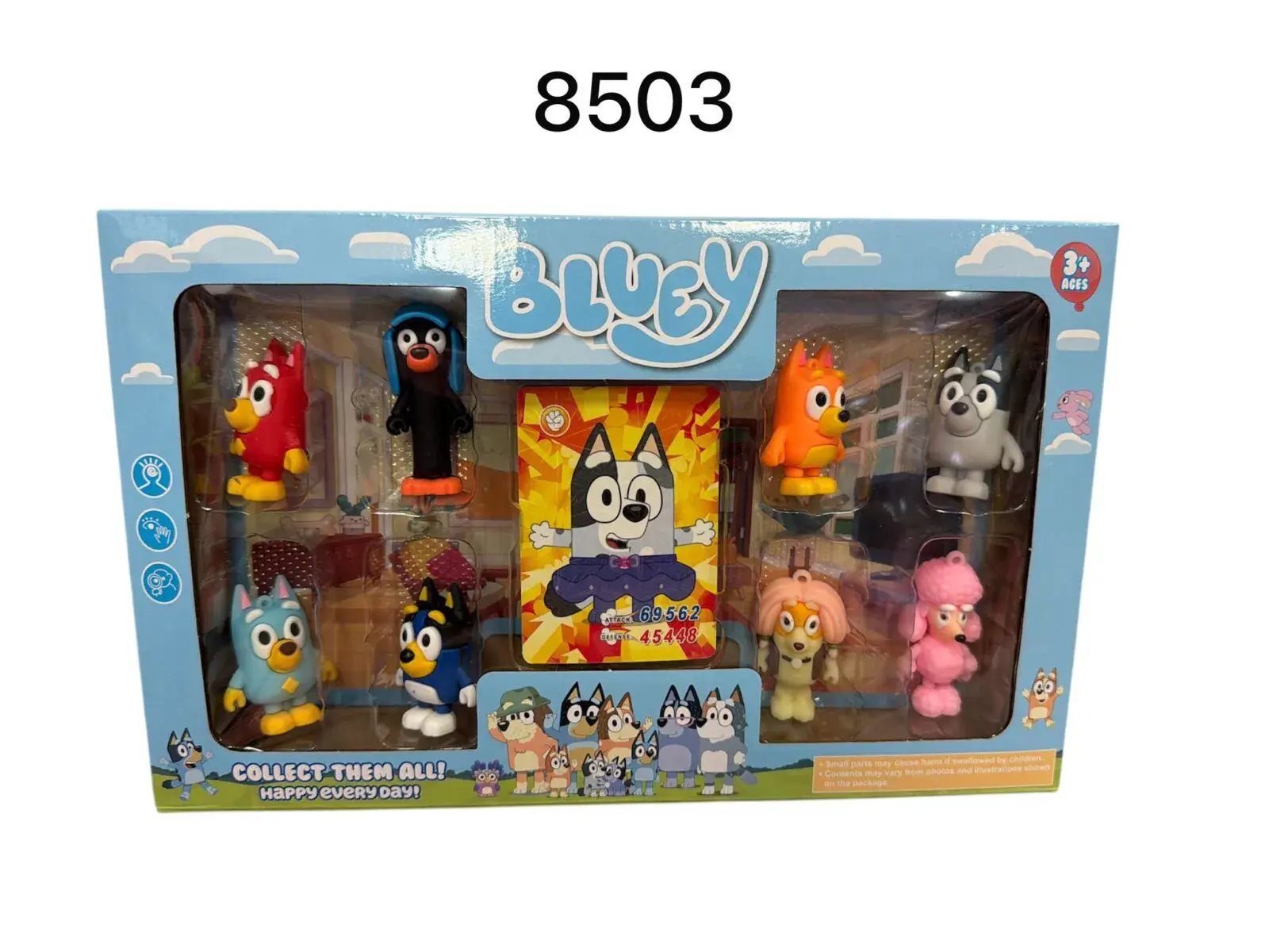 Figurki Bluey Collect Them All 8PCS 8503