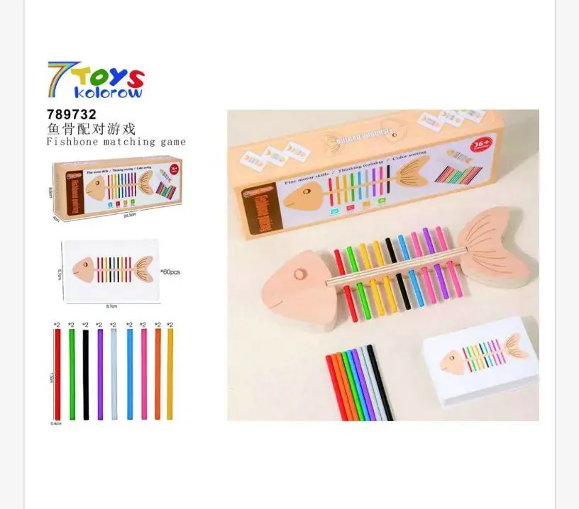 Zabawki Fishbone Matching Game 7Toys