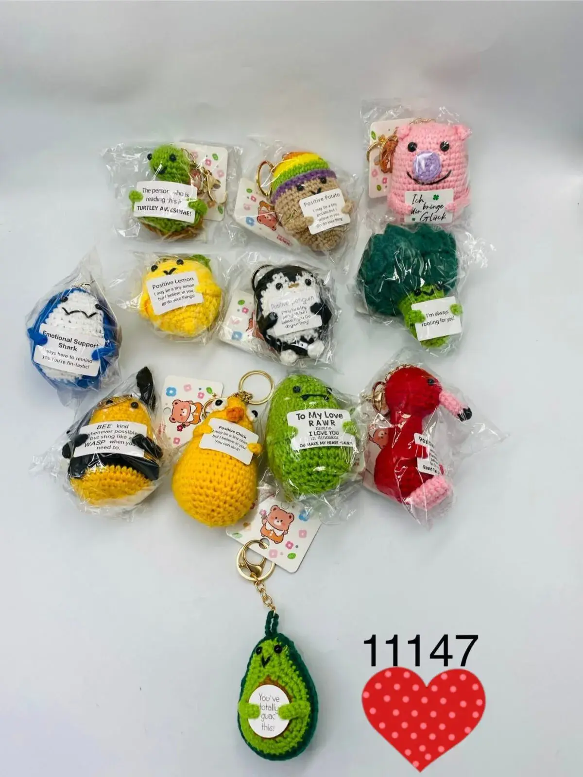 Breloki Zabawkowe Zwierząt i Owoców Crochet