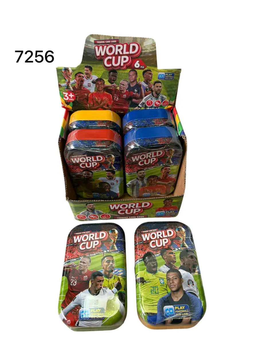 Karty Piłkarskie World Cup w Metalowym Pudełku 6 sztuk