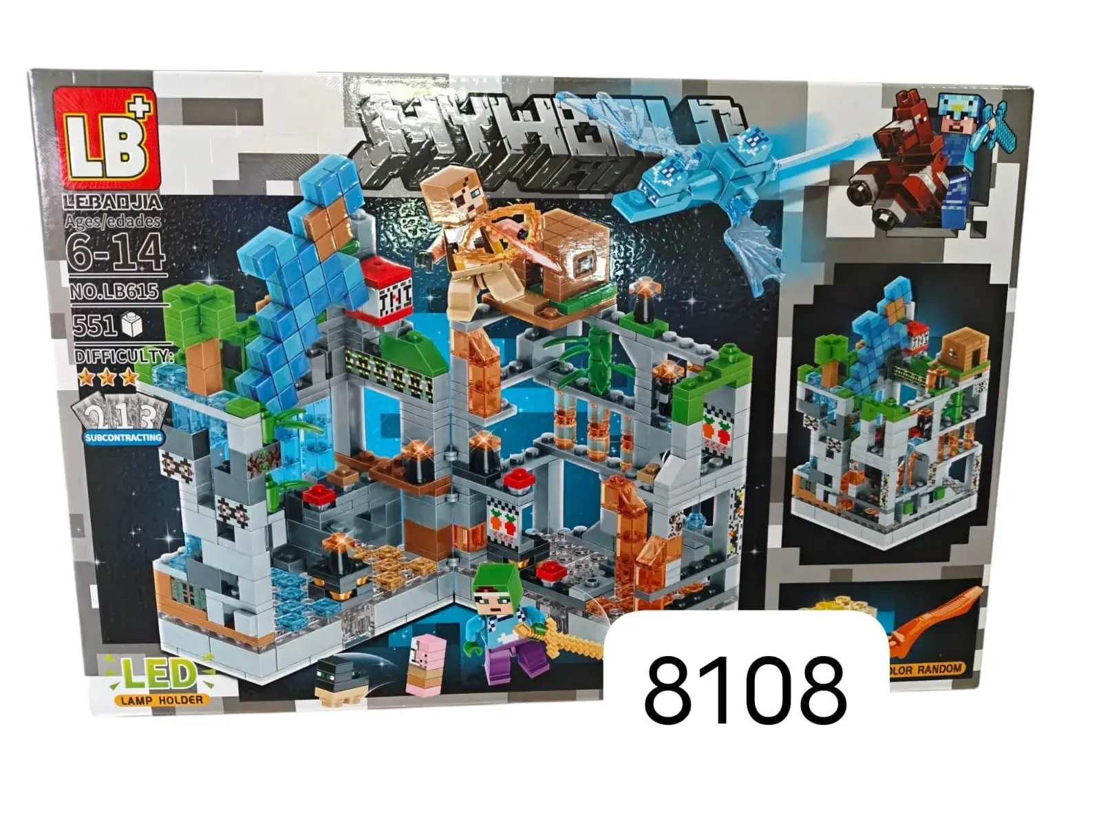 Klocki Minecraft LED LB+ My World 551 el. Zestaw Konstrukcyjny