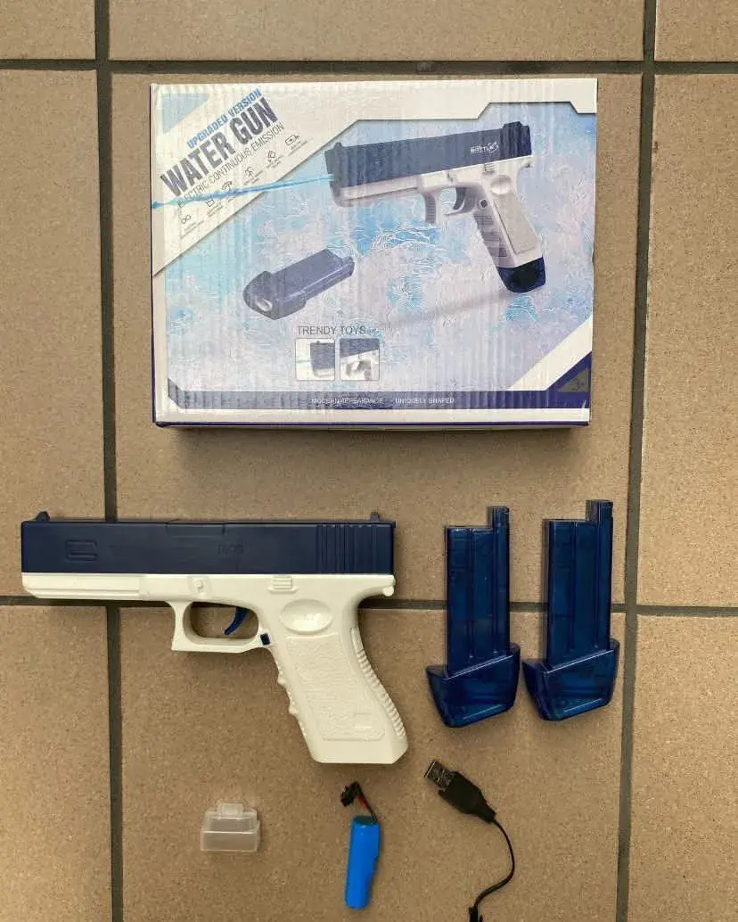 Pistolet na wodę Water Gun replika Glock czarno-biały