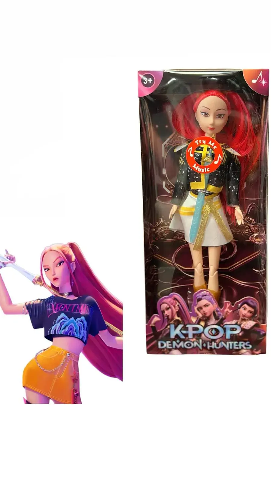 Lalka Kpop Demon Hunters czerwona w pudełku