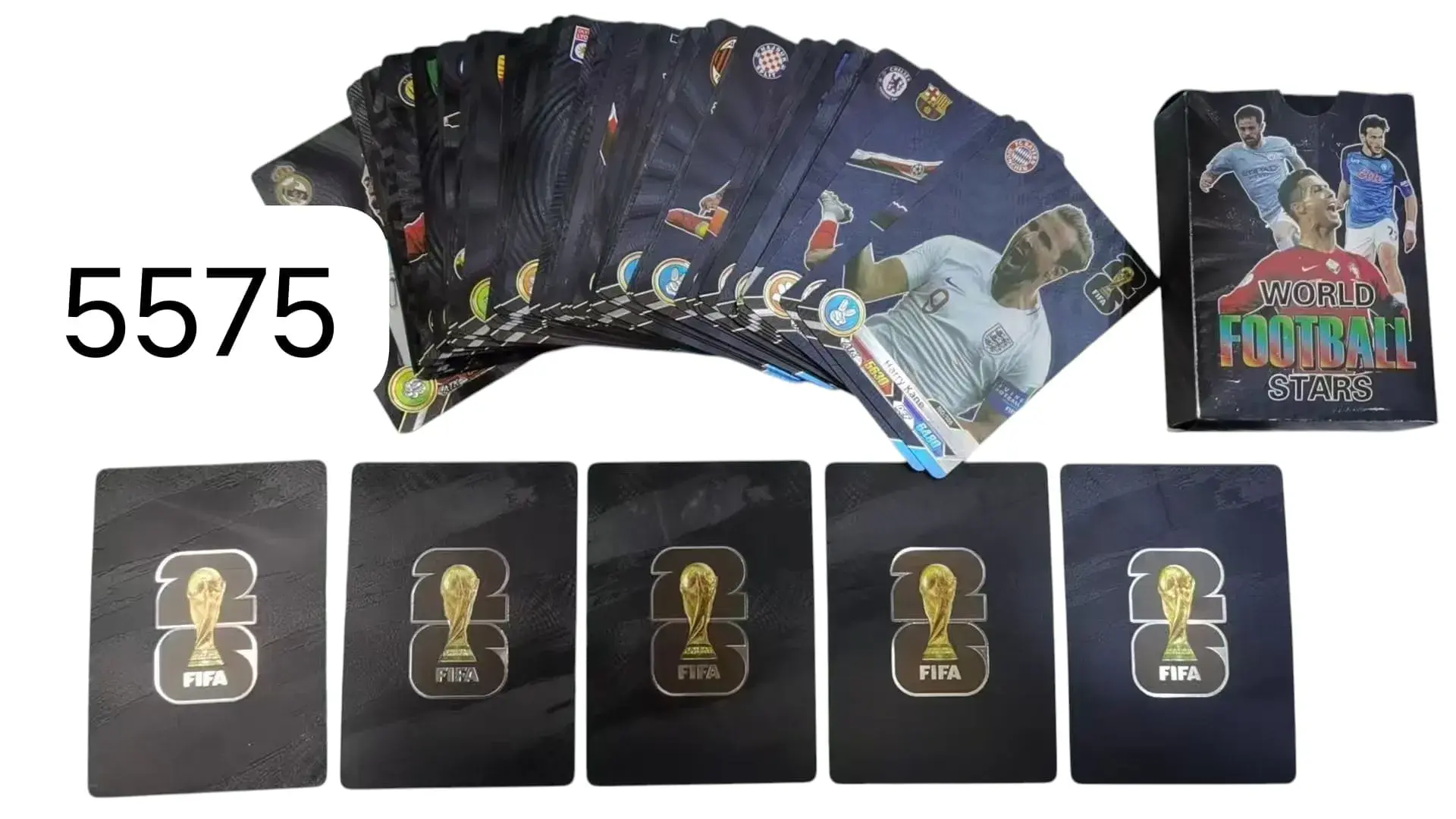 Karty Piłkarskie 55PCS World Football Stars Czarna Edycja