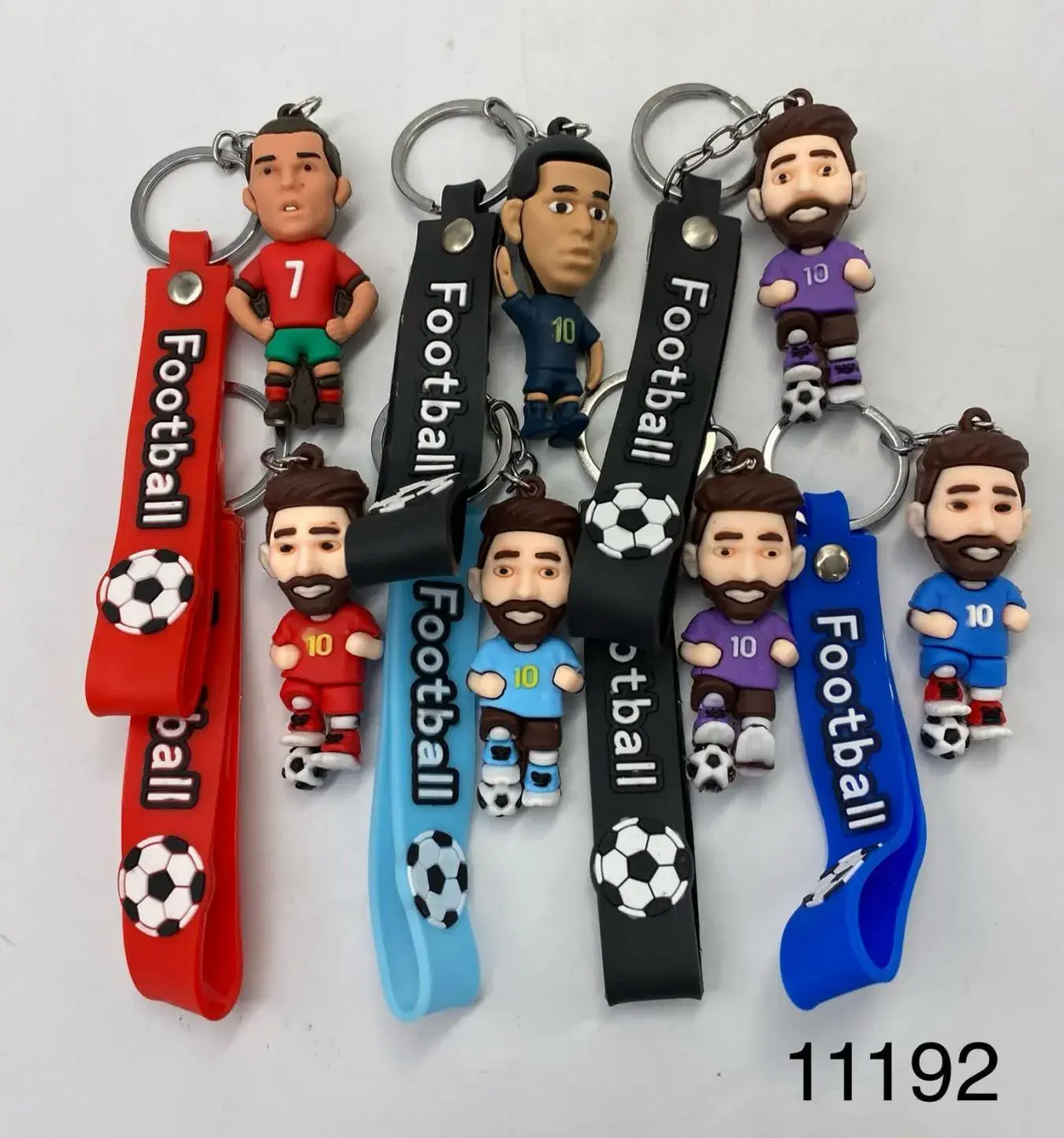 Breloki piłka nożna Ronaldo Messi figurki PVC