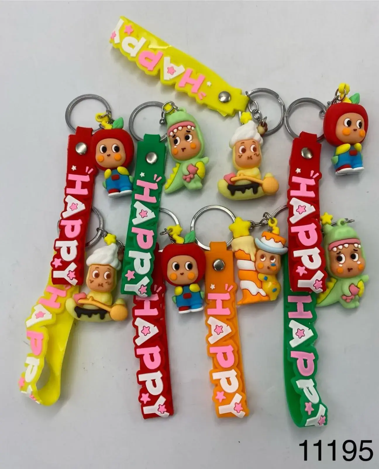 Brelok do kluczy Happy z postaciami PVC