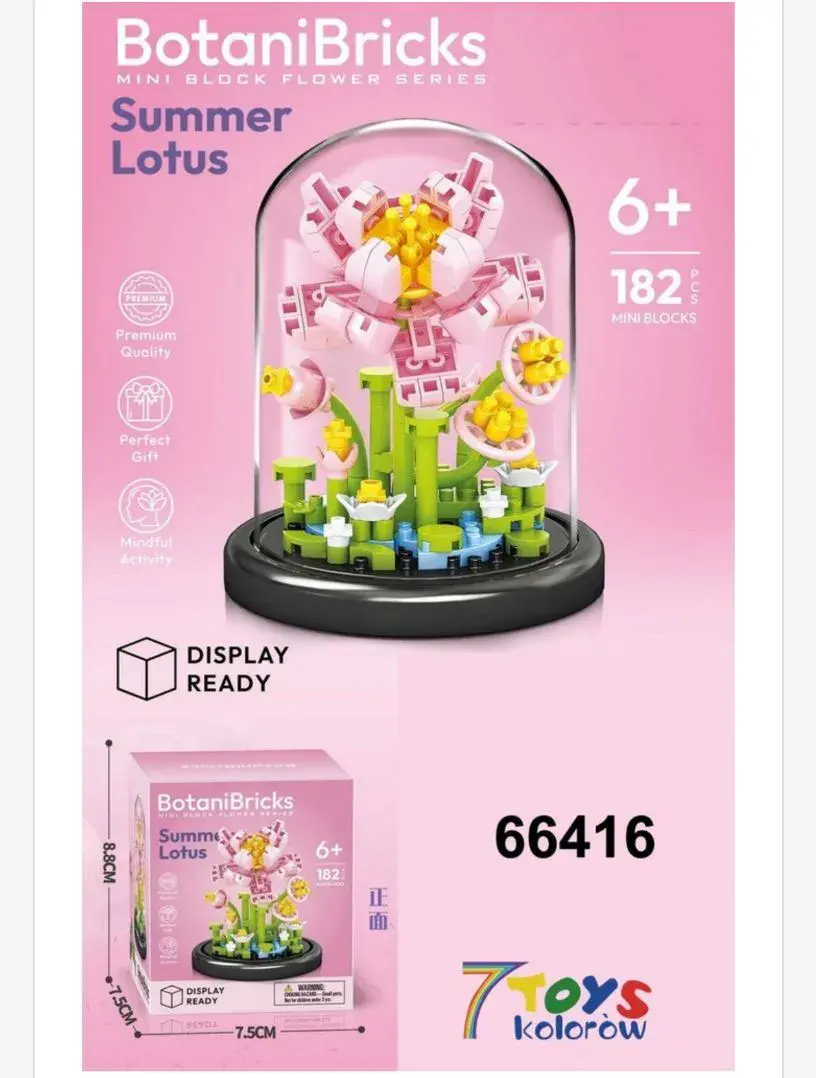 Zestaw klocków BotaniBricks Lotus kwiat lotosu 182 bloki