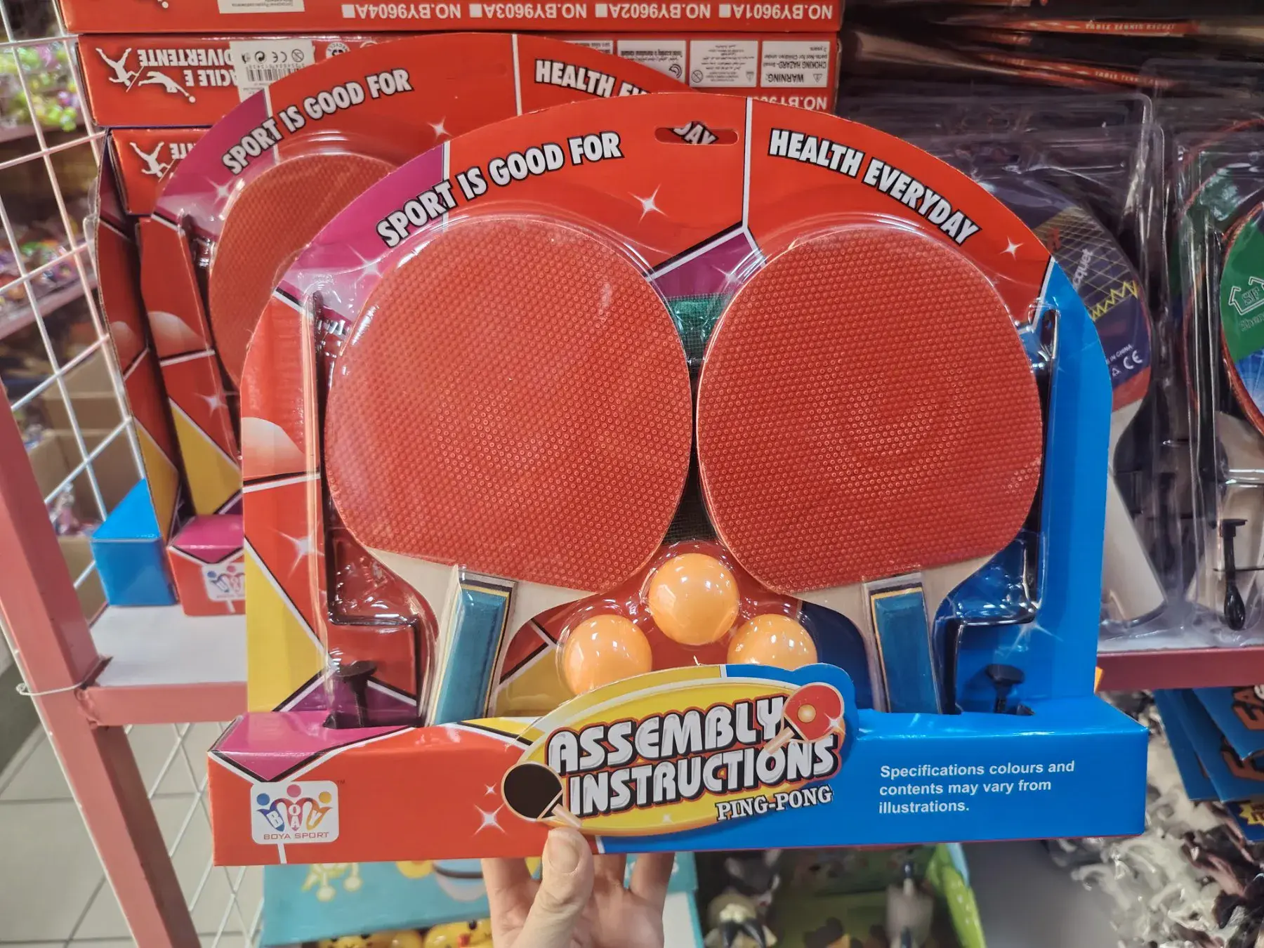 Zestaw rakietek do tenisa stołowego z piłeczkami Assembly Instructions