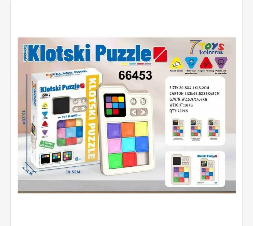Zabawka logiczna Klotski Puzzle 20x15x3,8 cm