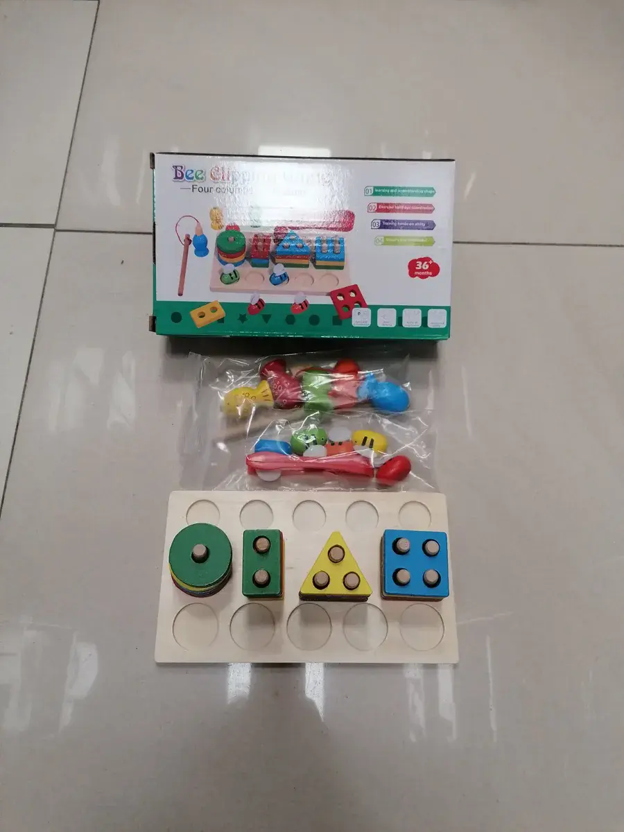 Bee Clip Wooden Shape Sorter 36m+